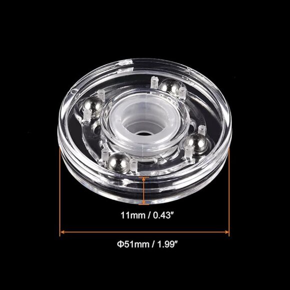 2 inch Clear Rotating Swivel Stand Lazy Susan Turntable Display - Picture 4 of 7